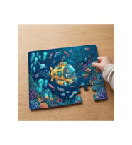 Denizaltı - Bilim İnsanları Tasarımlı 24 Parça Ahşap Çocuk Puzzle
