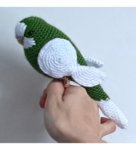 Amigurumi Kuş Muhabbet Kuşu Koyu Yeşil