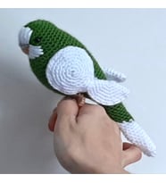 Amigurumi Kuş Muhabbet Kuşu Koyu Yeşil