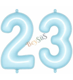 23 Rakam Folyo Balon Mavi Rengi (76 cm)