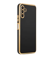 Galaxy A04S Kılıf Zore Bark Kenarları Altın Renk Kılıf (Siyah)