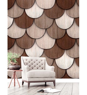 Dreamwall 3D Ahşap Desenli Isı Ve Ses Yalıtımlı Sağlıklı Tekstil Duvar Kağıdı (Kahverengi)