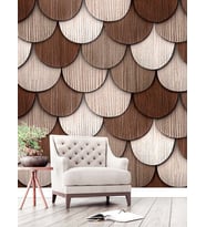 Dreamwall 3D Ahşap Desenli Isı Ve Ses Yalıtımlı Sağlıklı Tekstil Duvar Kağıdı (Kahverengi)