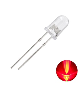 LED 5mm Kırmızı Şeffaf (10 Adet)