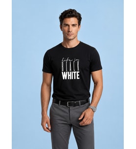 VIGOSS BASKILI FLAMLI ERKEK T-SHIRT 62002-03132
