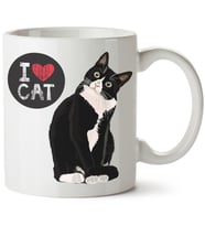 Kedi Baskılı Porselen Kupa Bardak