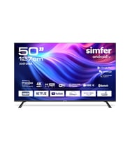 Simfer 50SFSA6B 4K Ultra HD 50" 127 Ekran Uydu Alıcılı Android Smart LED TV