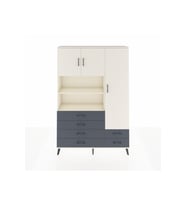 Arges Dolap 9 Raflı 6 Çekmeceli 3 Kapaklı 132x30x195 Aytaşı-Aytaşı/Antrasit