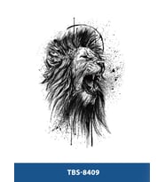 TBS-8409 ORTA BOY ASLAN DESEN GEÇİCİ DÖVME-TATTO