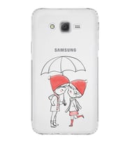 Samsung Galaxy J7 Uyumlu Kamera Korumalı Kapak Aşk Tasarımlı  Şeffaf  Kılıf
