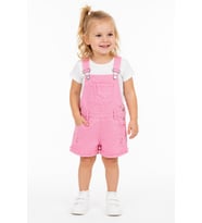 %100 Pamuk Pembe Kot Salopet 9132