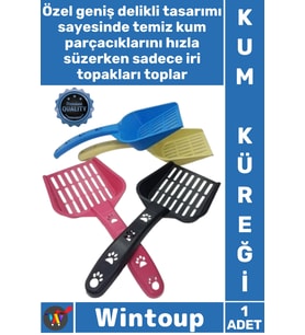 #Kürek Topaklanan Hijyenik Delikli Ergonomik Elekli Dayanıklı Büyük Boy Kedi Kumu Temizleme Küreği