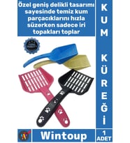 #Kürek Topaklanan Hijyenik Delikli Ergonomik Elekli Dayanıklı Büyük Boy Kedi Kumu Temizleme Küreği