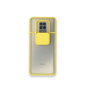 Çınarcık Dev Xiaomi Redmi Note 9 Pro Kılıf Palm Buzlu Kamera Sürgülü Silikon - Lacivert