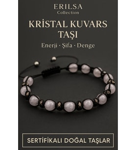 Sertifikalı Kristal Kuvars ve Terahertz Taşı Bileklik – Arınma, Netlik ve Zihinsel Denge (Çok Renkli)