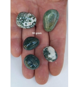 50 Gram Yosunlu Akik Tamburlu Parçalar 117