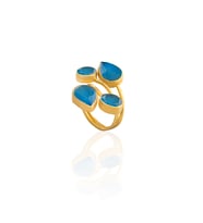 Kadir Jewellery 22 Ayar Altın Kaplama Zirkon Taşlı Kadın Vintage Yüzük