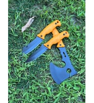 Plastik Saplı Kamp, Piknik Bıçağı 9001 – Plastik Saplı Kamp, Piknik Bıçağı 9002 – Plastik Saplı Karbon Çelik Kamp Baltası (S) (Sarı)