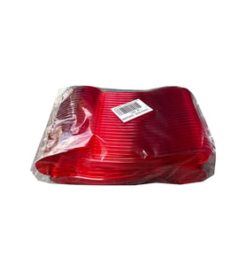 Plastik Şeffaf Kırmızı Sup Kaşık - Tatlı Dondurma Kaşığı - 12.5 Cm. - 50 Adetlik Paket