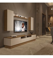Decoraktiv Trendstyle 5220DS Mdf Tv Ünitesi Tv Sehpası - Pera Beyaz (Pera-Beyaz)