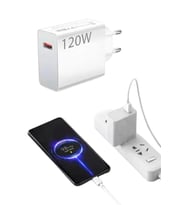 Type C Yüksek Hızlı Şarj Aleti Beyaz 120W Ultra Uzun Ömürlü