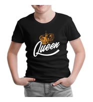 Queen Logo with a Crown Siyah Çocuk Tshirt