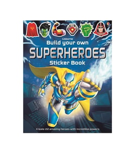 Build Your Own Superheroes Sticker Book Usborne