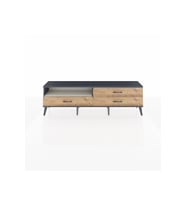 Arges TV Ünitesi Tek Raflı 3 Çekmeceli  176x30x51 Antrasit-Aytaşı/Çam