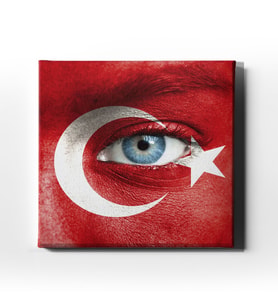Mavi Göz -Ay Yıldız Kanvas Tablo ABK104
