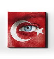 Mavi Göz -Ay Yıldız Kanvas Tablo ABK104