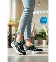 United Colors Of Benetton Gri Bağcıklı Memory Foam Unisex Spor Ayakkabı BNI-11109 G