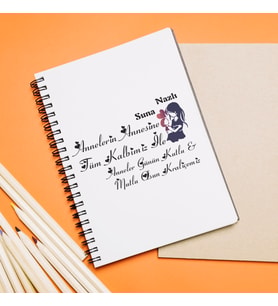 Anneler Günü Tasarımlı Defter Kişiye Özel