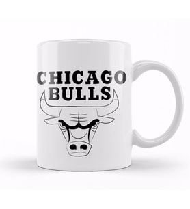 Chicago Bulls Logo Kupa Bardak Porselen