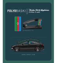 Araba Etiketleri, Tuning Kaplama, Direk Folyosu - Azerbaycan Bayrağı