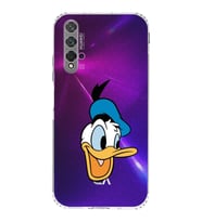 Huawei Nova 5t  Kamera korumalı Kapak Donald Duck Tasarımlı  Şeffaf Kılıf