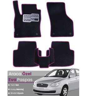 HYUNDAİ ACCENT ERA (2005-2011) Uyumlu EVA Paspas Tam Set–Araca Özel,Kolay Montaj,Su Geçirmez