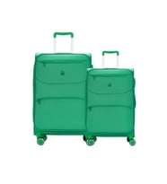 Benetton 2'li Valiz Seti Orta Ve Kabin Boy Lüx Kumaş Valiz Yeşil Bnt2400