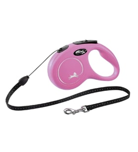 Flexi New Classic Otomatik Pembe İpli Köpek Gezdirme Tasması Small 5 Metre