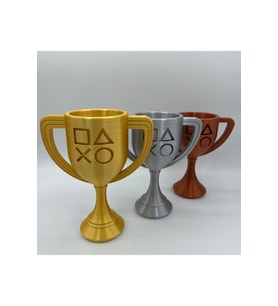 Playstation Kupa Figürü 3'lü Set Playstation Altın Kupa Gümüş Kupa Bronz Kupa 15CM