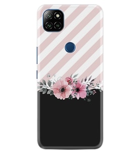Casper E30 F20 X20 Kılıf Desemli Silikon Strip Pink Flowers 1396