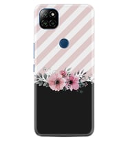 Casper E30 F20 X20 Kılıf Desemli Silikon Strip Pink Flowers 1396