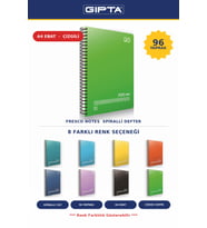 Gıpta Fresco Çizgili 96 Yaprak Defter