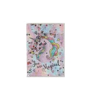 Unicorn Simli Ve Sulu Kapaklı Rengarenk Sayfalı Mini Defter