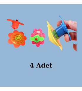 Kurmalı Topaç Çiçek Model (4 Adet)