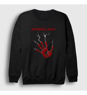Presmono Unisex Siyah Ghost Of Cain New Model Army Sweatshirt 484848tt