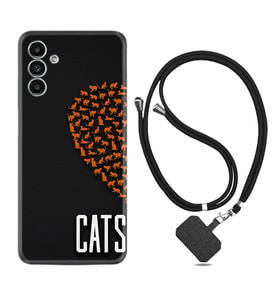 Samsung A23 A31 A32 A50 A51 A52 A53 A70 Kılıf Boyun Askılı Silikon Cats 1792