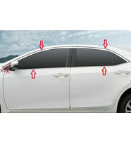 Toyota Corolla Uyumlu 2013 2018 Cam Çıtası Krom Parça (Karışık)