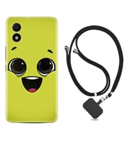 TCL 303 Kılıf Resimli Boyun Askılı İpli Desenli Silikon Series White Green 1833