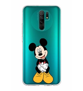 Xiaomi Redmi 9 Uyumlu Kapak Mickey Mouse Tasarımlı Şeffaf Silikon Kılıf