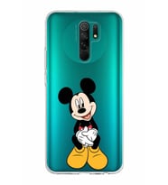 Xiaomi Redmi 9 Uyumlu Kapak Mickey Mouse Tasarımlı Şeffaf Silikon Kılıf
